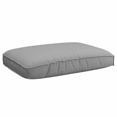 vidaXL Kissen Oxford-Stoff Grau 120 x 80 x 12 cm | Hält ewig, Hält Verschüttungen und Feuchtigkeit fern, Ideal für Sitzgelegenheiten drinnen
