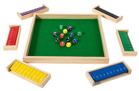 Family Dice Entertainment - Brettspiel -Herausforderung, Kinder- Und Erwachsenen -Tabletop -Spiele, Camping -Würfelaktivität, Holzspiel -Set | Tragbare Interaktive Dices -Spiele Für Reisen, Familienab