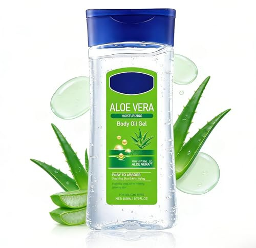 Body Oil Gel - Körperöl-Aloe Vera Körperöl für sehr trockene Haut – Anti Aging Glow Oil als Körpergelöl mit natürlichen Inhaltsstoffen für Damen, feuchtigkeitsspendend und pflegend