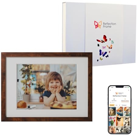 Reflection Frame, Cadre photo numérique sans fil, écran ePaper de 13,3, technologie Tap-to-Print, cadre d'art mural pour n'importe quel endroit et tout le monde