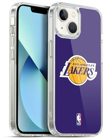 Head Case Designs Offizielle NBA Einfarbig Los Angeles Lakers Gel Handyhülle Hülle [Militärischer Schutzgrad] Kompatibel mit Apple iPhone 13