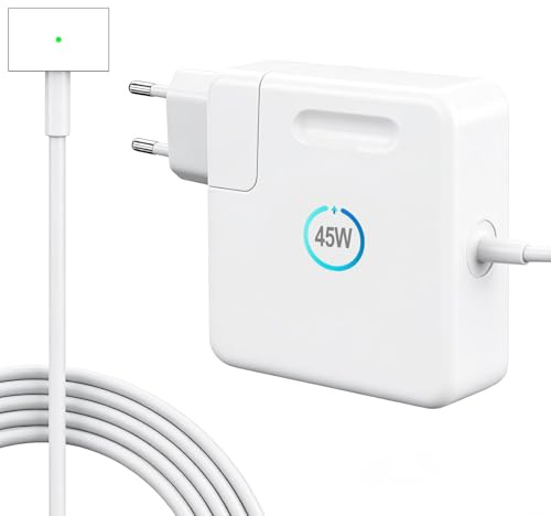 Cargador Rápido T-Tip de 45W, Compatible con Adaptador de Alimentación Mac-Book Air de 45W/Cargador T-Tip, Compatible con Mac-Book Air de 11 y 13 Pulgadas (2012-2017) A1435, A1436, A1465, A1466