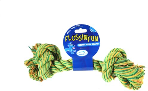 Nuts For Knots Hundespielzeug aus Seil mit 2 Knoten, groß