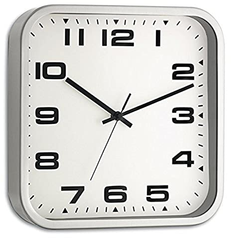 TFA 60.3013 - Reloj de Pared electrónico, 300 mm, Color Plata