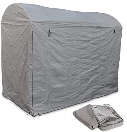 Acamp Hollywoodschaukel Abdeckung 100% wasserdicht | Reißfeste Abdeckung Gartenmöbel mit UV-Ausbleich-Schutz | Schutzhülle Gartenmöbel winterfest | Schutzhülle Hollywoodschaukel in Anthrazit