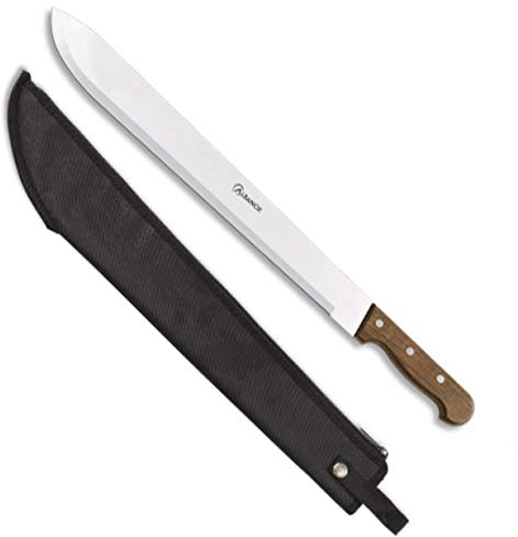Cortacañas buschmesser ALBAINOX machete mit Abdeckung. Griff: Holz