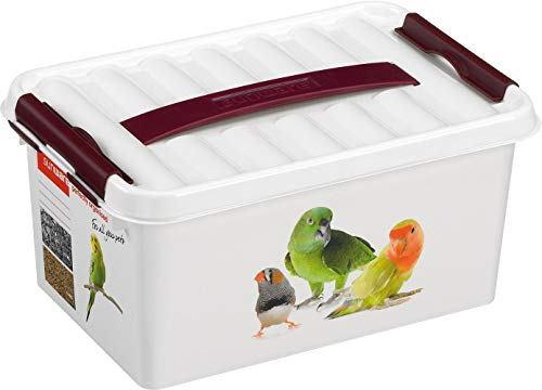 Sunware Q-Line Pet Decor Box, weiß Bordeaux, 6 Liter