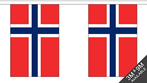 The Flag Wholesaler La Bandiera Grossista B039411 Norvegia bandierine, Multicolore, 24 x 1 x 23 cm
