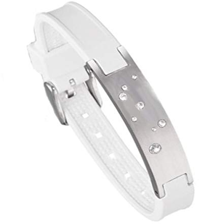 Pro Ion Estrella weiß Silikon Bionic Active Sports Ionen Magnetarmband Energetix 4you 2012 Luna