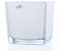 Würfel Glas farbig Blumentopf Übertopf Blumenübertopf weiß 14 cm