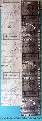 Eigenkreation Flächenvorhang mit modernem Schriftdruck 40 x 200 cm braun