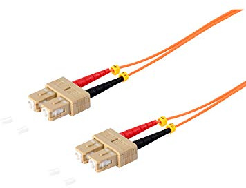 Kabelbude.eu LWL Glasfaser Duplex Patchkabel SC/SC OM2 50/125µm 1,00m