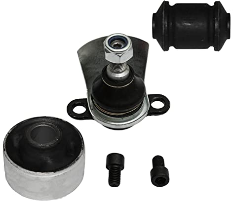 1x Reparatursatz Querlenker Vorderachse links oder rechts: 1x Traggelenk 1x Gummilager vorne 1x Gummilager hinten