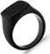 Akitsune Opus Ring | Design-Ring Frauen Herren Edelstahl Groß Minimalistisch Siegel - Mattschwarz - US 11