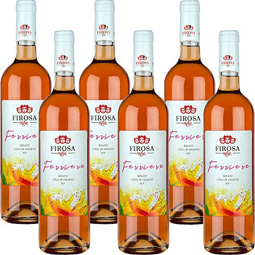 Vino Rosè | Rosato di Aglianico IGP | Ferriere Colline Salernitane | Cantina Firosa | Eccellenza della Campania | Confezione da 6 Bottilglie da 75 Cl | Idea Regalo