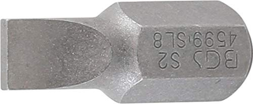 BGS 4599 | Bit | Außensechskant 10 mm (3/8) | Schlitz 8 mm | Länge 30 mm | Chrom-Vanadium-Stahl (S2)