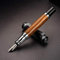 erofa Duke Confucius Fountain Pen, Medium Nib Natural Bamboo Wood Barrel with Gift Box