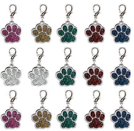 Supvox 15 stücke Legierung anhänger Charme Hund pfotenabdrücke Charme anhänger Pfote perlen für DIY Halskette Armband (zufällige Farbe)