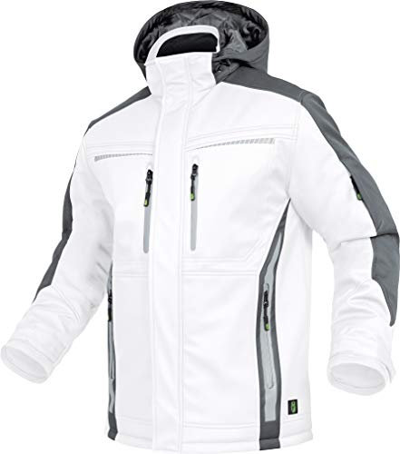 Leib Wächter Flex-Line Winter Softshelljacke (weiß/grau, 2XL)
