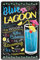 Blue Lagoon Cocktail Rezept Blechschild - Retro Deko Schild - Metallschild zur Dekoration von Küche Beach Bar Pub Kellerbar Lounge Kneipe - Anleitung zum Cocktail Longdrink Mixen - 20x30cm