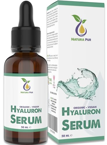 Hyaluron Serum BIO Hochdosiert 50ml, vegan - Hyaluronsäure Gel mit Aloe Vera gegen Falten im Gesicht, Hals, Dekollete - Naturkosmetik