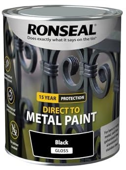 Ronseal Direct to Metal Paint Black Gloss 750ml