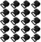 VORCOOL 30pcs Camping Tent Pole Connectors- Shaped Awning Pole Clips Plastic Tent Suspension Hook Tarp Clips for Outdoor Hiking Black