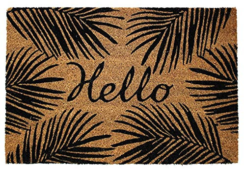 Douceur d'Intérieur, Paillasson Rectangle (40 x 60 cm) Hello Naturel, Coco Imprimé