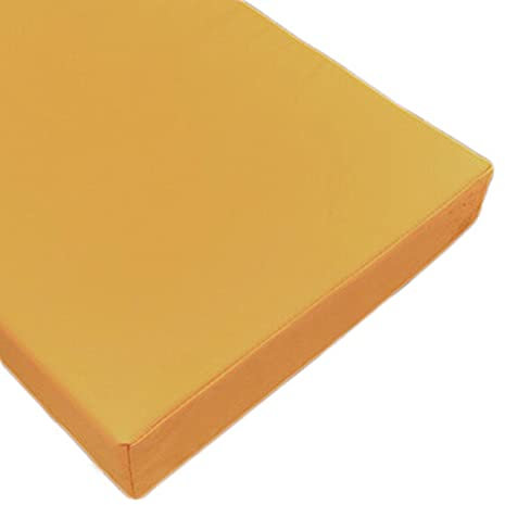 Sitzbankkissen, wasserdicht, für den Garten, mit hochdichtem Schaumstoff, 2/3-Sitzer, Stuhlpolster für Outdoor-/Indoor-Möbel (gelb, 100 x 45 x 5 cm)