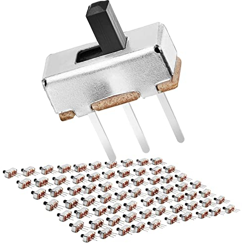 Chanzon SPDT Mini Micro Slide Switch 1p2t 2 Position 70pcs 3mm Toggle Vertical Slide Switch Panel Mount Small High Knob Vertical For PCB Arduino Breadboard Dip Miniature SlideSwitch