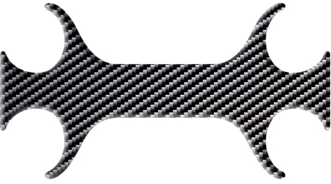 ADESIVO RESINATO PROTEZIONE FORCELLA EFFETTO 3D, COMPATIBILE CON HONDA HORNET 600 fino al 2004.Misure 101,4 x 54,1 mm carbon