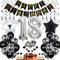Black and White Party Deko für 18. Geburtstag Tortendeko, Schwarz und Weiß, Tortendeko und Partydeko für Jungs und Mädchen