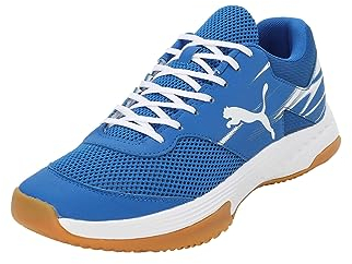 PUMA Unisex Varion Ii Indoor Court Shoe, Team Royal White Gum, 41 EU