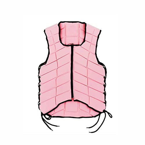 Reiter-Rückenschutz, Reitsicherheitsweste, Körperschutzausrüstung für Männer, Frauen, Kleinkinder, Kinder, Jungen, Mädchen (Rosa L)