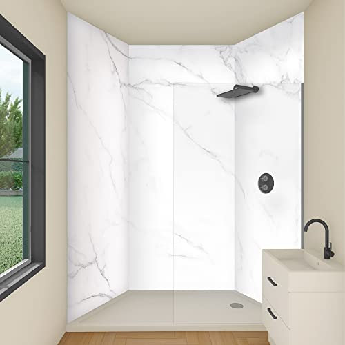yourplate Duschrückwände mit individueller Größe (3 Rückwände – Premium Matt – bsst06) – Duschrückwand Alu mit Feuchtigkeitsschutz – Rückwand Dusche zur einfachen Montage