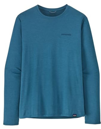 Patagonia Herren M's L/S Cap Cool Daily Graphic Shirt-Waters Tops, Boardshort Logo: Wavy Blue X-dye, S