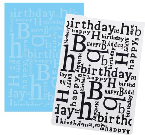 craspire Geburtstagshintergrund, Prägeordner, Wort, Vintage, Kunststoff, Vintage-Vorlage, Schablonen Für Kartenherstellung, Werkzeug, DIY, Handgefertigtes Scrapbooking, Papierhandwerk, Album-Stempel