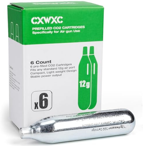CXWXC Cartouche de CO2 pour softtair, painball, Pistolets à air, fusils à air ou Carabine Co2 Capsules de CO2 12G