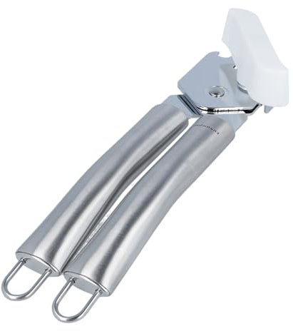 EUROHOME Dosenöffner OLIVIA aus rostfreiem Edelstahl - Manueller Zangendosenöffner mit ergonomischem Griff - Büchsenöffner Zange 23 cm mit Aufhänger - Spülmaschinengeeigneter Deckelöffner manuell