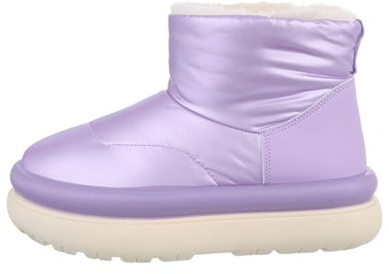 Ital Design Damen Stiefeletten mit flacher Sohle, runde Spitze