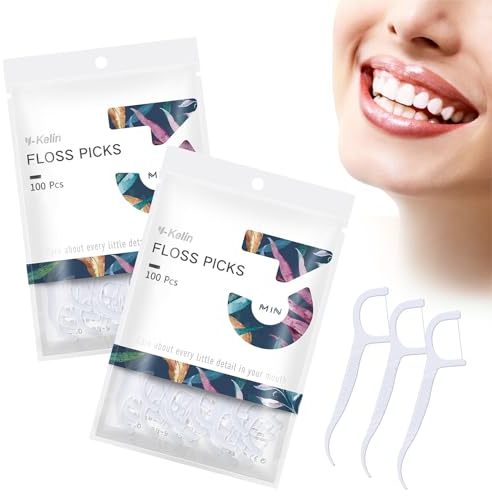 Y-Kelin Filo interdentale, 200 pezzi, stuzzicadenti, bastoncini per denti, stuzzicadenti, filo interdentale, pulizia dei denti (200 pezzi (confezione da)