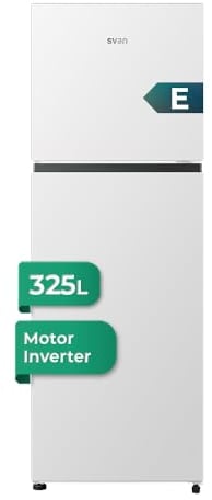 SVAN Frigorífico 2 Puertas Blanco SF17600ENF. Capacidad 325 Litros, Puerta Reversible, Bajo Nivel Sonoro, Eficiencia Energética Clase E