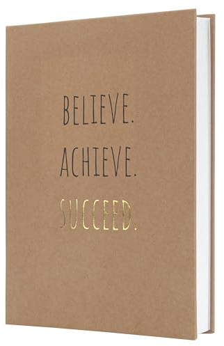 SIGEL JN803 Notizbuch A5 liniert, dickes 100 g Papier, Geschenkbuch Jolie, Hardcover aus Kraftpapier, 192 Seiten, Pure Success, vegan, aus nachhaltigem Papier