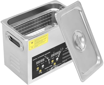 ROMYIX Ultrasonic Cleaner with Digital Timer & Heater,3.2L Ultrasonic Cavitation Machine, 304 Stainless Steel Professional Ultrasonic Cleaner Machine for Jewellery Dentures Carburetors Coins (3.2L)