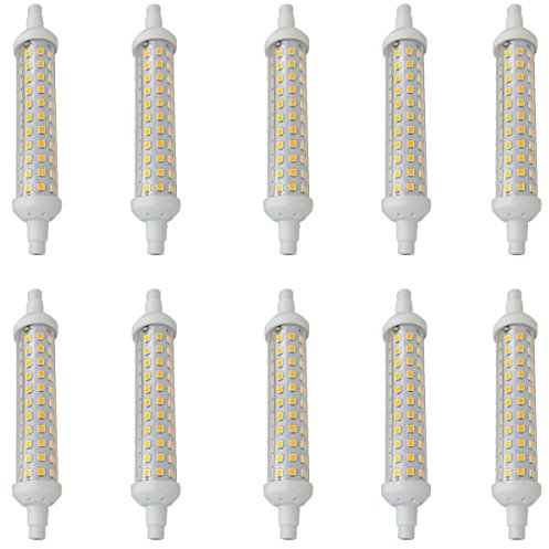 Aoxdi 10 Stück R7S LED Leuchtmittel 118mm 8W, Warmweiß 3000K, LED Licht