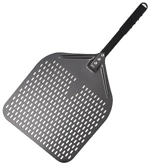 WANGZEYU Pala Pizza 10 12 13 14 16 Inch Big Pizza Perforated Shovel Paddle Short Handle For Oven Turning Peel Kitchen Tools Nonstick Pizza Baking Palas para Pizzas(Color:13 Inch 129cm)