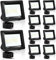 Izrielar 30W Faretto LED, 10x Faretto LED, 3 Temperature di Colore Regolabili, Faretto Impermeabile IP66, Faretto Esterno per Giardino, Cortili, Garage, Hotel