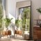LunaMirror Spiegel Ganzkörperspiegel 180 x 76 cm Stehspiegel Bodenspiegel Groß Standspiegel für Schlafzimmer Wohnzimmer Flur Eingang Wandspiegel Schwarzer