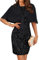 Damen Fashion Solid Farbe Ärmelloses Bodycon Partykleid Slim Fit V-Ausschnitt Kleid der Mutter der Braut Schwarz 40