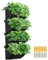 CEIEVER Wall Planting Pot 4Pcs, Hanging Planter Bags Self Watering Vertical Pocket Garden Wall Easy Installation Planter Outdoor Hanging Vertical Living Green Wall for Indoor/Outdoor/Balcony